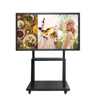 China School Teaching Highly Reliable 75inch Smart Interactive Mobile Rack Embedded Telewriting Device for sale