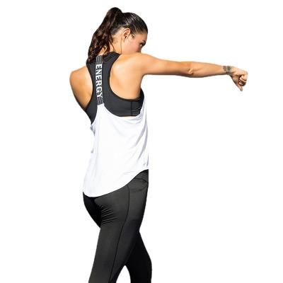 China Summer Women's Breathable Sports Invest Fitness Yoga Running T Strap Blouse Loose Vest Quick Dry Border Explosive for sale