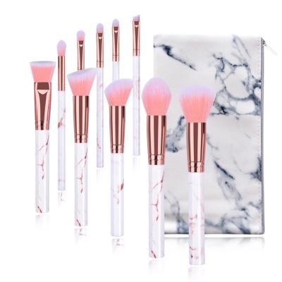 China Angular Blush Factory Supply Directly Professional Makeup Brush Set Marble Makeup Brush Set With High Quality for sale