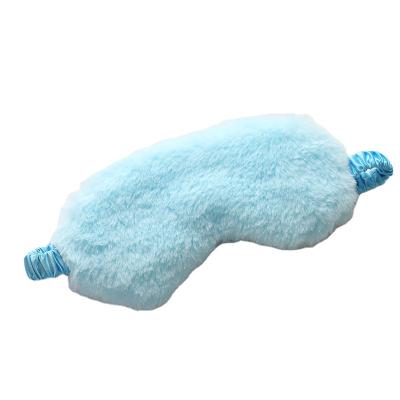 China Wholesale Cute Female Anti-Wrinkle Eye Cover Plush Soft Travel Sleeping Eye Mask Soft Blindfold Eye Cover for sale