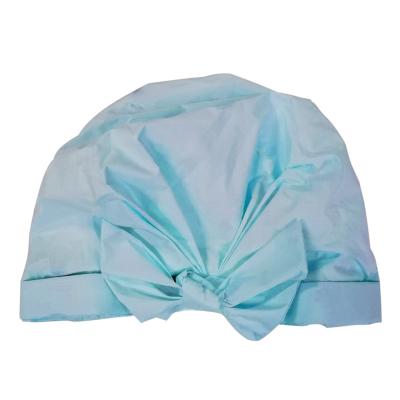 China Sustainable Wholesale Waterproof Turban Eco - Friendly Custom Printed Bath Shower Caps For Men And Women for sale