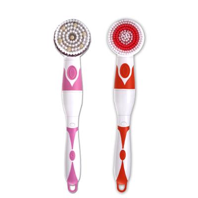 China Long Handle Handheld Massager Bath Sweep Electric Waterproof Shower Brush With Replaceable Brush Head for sale