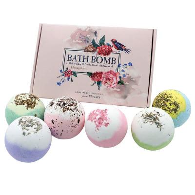 China Home Hotel Spa Bath Bomb Gift Set With Essential Oil CBD Bubble Bath Bomb Organic Fizzy Bathbomb Wholesale Private Label For Sale for sale