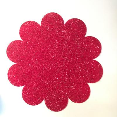 China Sustainable New Design Flower Place Mat Resin Rhinestone Table Mat For Table Decoration for sale