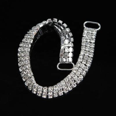 China Nickel Free Silver Metal Rhinestone Bikini Connector Swimwear Chain Accessories Wholesale for sale