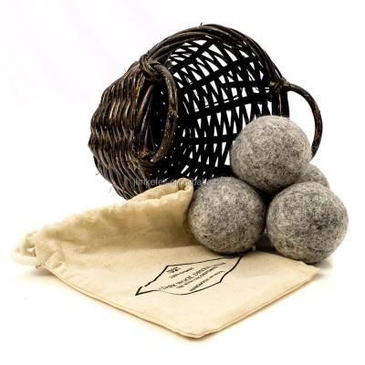 China Eco-fiendly durable 4 5 6 7 8 9 cm wool felt ball 6 cm wool ball round wool dryer ball for sale