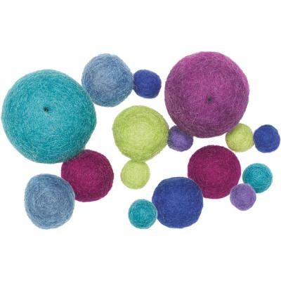 China Home Decor Christmas Tree Decorations Balls Decoration Wool Colorful Balls for sale