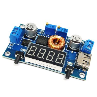 China Extended 5A 75W 5-36V to 1.25-32V DC-DC Step-Down Module with Current Voltmeter Ammeter CC/CV Voltage Display Module with Shell for sale