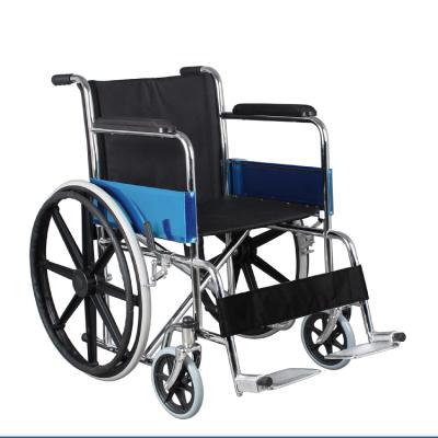 China Fixed armrest and foldable manual legrest orthopedic economical wheelchair for adult for sale