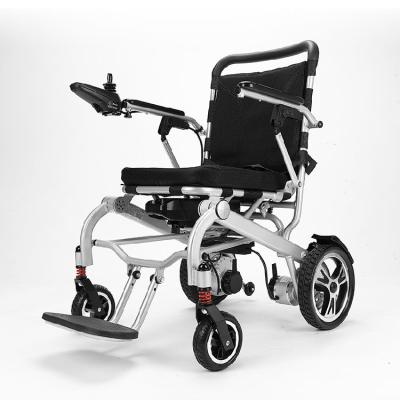 China Aluminum Alloy Old People Crossing The Road With Joystick Electric Wheelchair for sale