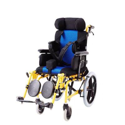 China Aluminum Alloy Tube High Quality Lightweight Manual Folding Children Portable Wheelchair Sale for sale