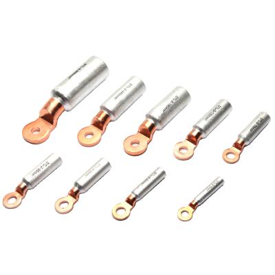 China Hot Selling Copper and Aluminum Conductors Terminal DTL-2-25 Aluminum Bimetallic Copper Friction Connection Soldered Bimetallic Cable Lug Lugs for sale