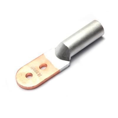 China Hot Selling Copper And Aluminum Conductors Double Holes DTL Cable Hook Aluminum Bimetallic Lugs for sale