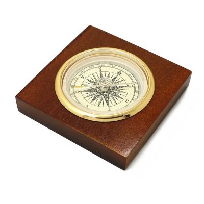 China Sale2019 Hot Wooden Brass Compass With Display Luminous Compass Marine Compass Survival Gear Survival Gear for sale