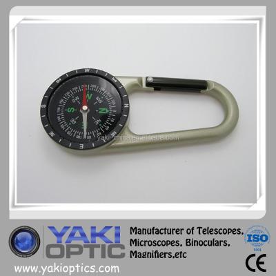 China High Quality Commercial Zinc Alloy Zinc Alloy Carabiner Outdoor Sports Insurance Compass/Metal Carabiner Compass for sale