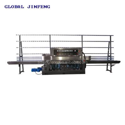 China Building Material Stores JFE-9243 9 Motors PLC Straight Line Edge Polishing Machine Glass Grinding Machines for sale