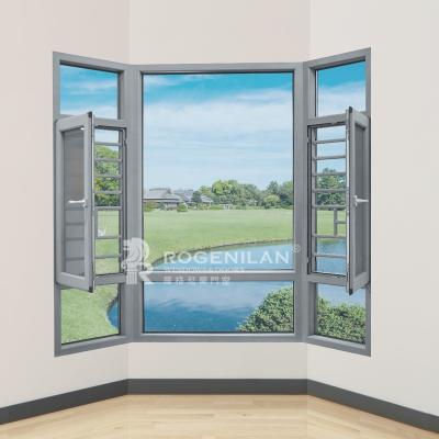 China Swing Price For Aluminum Profiles Casement Windows Grilles With Mosquito Net for sale