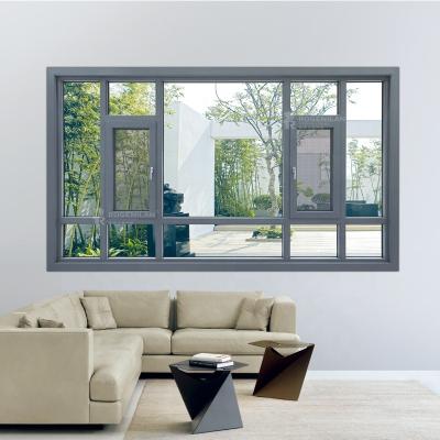 China Aluminum Swing Picture Profiles Glass Casement Windows With Screen for sale