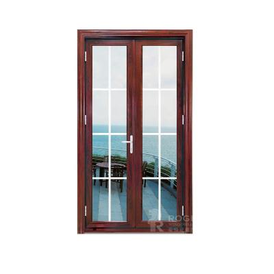 China Modern ROGENILAN Modern 45 Series Double Casement Exterior Doors And Windows Designs for sale