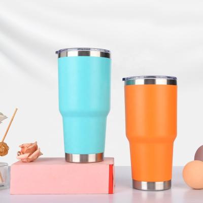 China Best Viable Selling Reusable 30Oz 900Ml Stainless Steel Double Walled Vacuum Insulated Colored Tumbler With Car Lids And Straws for sale