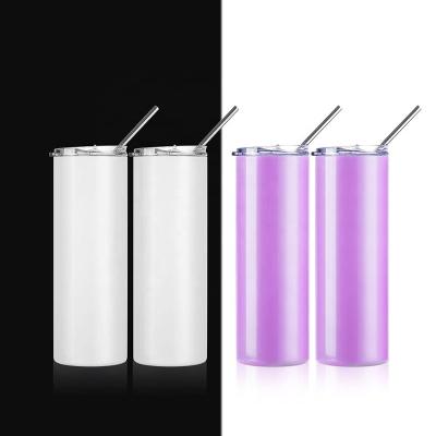 China USA Warehouse Wholesale 20oz Stainless Steel Sublimation Tumbler With Lid And Durable Local Portable Straight UV Straw Double for sale