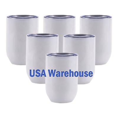 China Viable USA Warehouse 12oz Egg Cup Wholesale Wall Wine 304 Stainless Steel Sublimation Customs Double Coffee Tumbler With Lid for sale