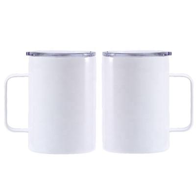 China USA Store Updated 16oz Double Wall With Handle Mug Stainless Steel Sublimation Coffee Tumblers Customized With Lid for sale