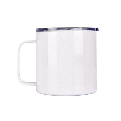 China Iastest Sustainable Design 14oz Double Wall With Handle Mugs 304 Stainless Steel Sublimation Customized Horoscope With Lid for sale