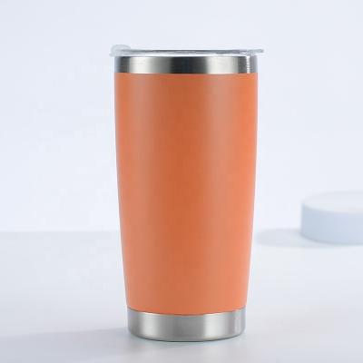 China Factory Price 20Oz Double Wall Food Grade 18/8 Stainless Steel Vacuum Car Travel Coffee Viable Tumbler With Lid for sale