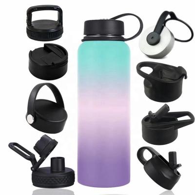 China 32oz Stainless Steel Double Layer Gradient Color Outdoor Space Viable Bottle Customizable Sports Water Bottle for sale