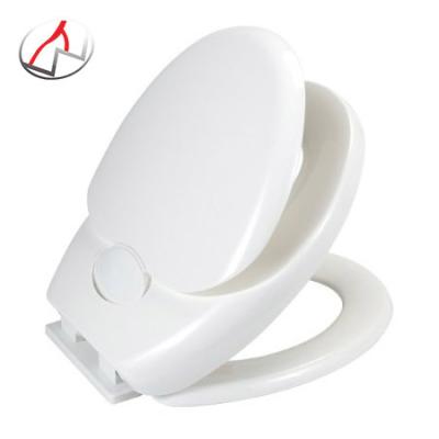 China Slow-end Soft Narrow Toilet Seats White Color PP Plastic Three Piece Adult And Family Kids Toilet Seat Cover for sale