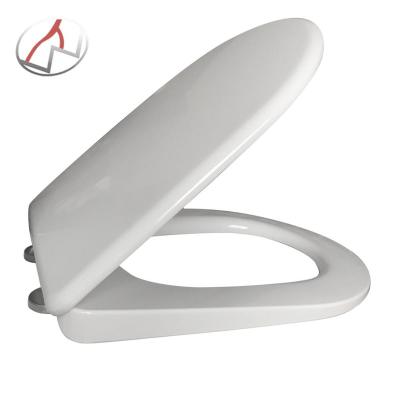 China Slow-end toilet seats qq stainless steel soft closing hinges up fixing U shape or D shaped toilet seat cover lid for sale