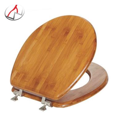 China Slow-end Toilet Seats Tengwu Easing Seat Wooden Round Bamboo Toilet Seat Height Customized for sale