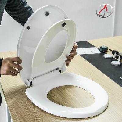 China Soft Closing Plastic Adult Child Slow-End Toilet Seats Two To One Family Toilet Seat for sale