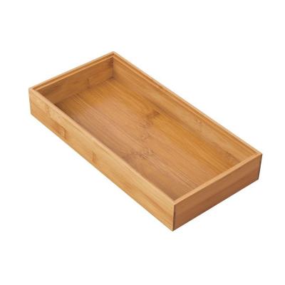 China Hot Selling Buffet Drawer Storage Tray Storage Boxes Natural Bamboo Wooden Wood Viable for sale