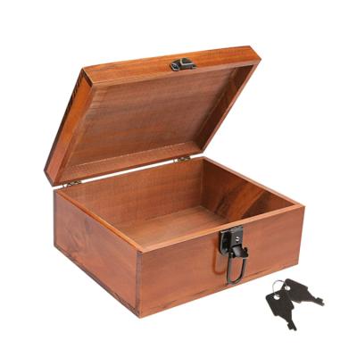 China Eco-Freindly Decoration Wooden Jewelry Box with Lock and Key for Jewelry Gift Storage Box and Home Decoration for sale