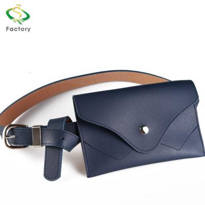 China 2019 Water Proof Fashion Waist Pack Cellphone PU Waist Bag Leather Belt Belt For Women for sale