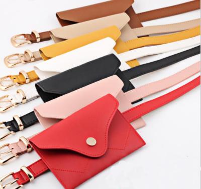 China 2019 Hot Selling Fashion Water Proof Women Shine Pink PU Leather Belt Bag, Factory Custom Black Lady Leather Belt Waist Bag for sale