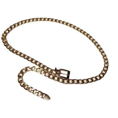 China Simple Fashion Gold Chain Belt Women Waist Metal Belt Simple Chain for sale