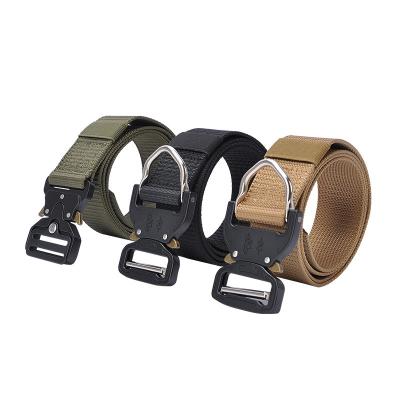 China Outdoor Quick Release Nylon Army Military Buckle Belts Tactical Mens Combat Belt for sale