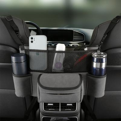 China PVC leather Large Capacity Car Handbag Holder Between Seats Car organizer for Document Phone Storage for sale