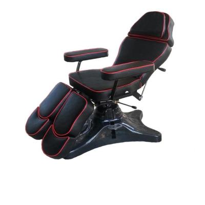 China Hot Selling High Grade Leatherette Tattoo Chairs Professional Black Leatherette Bed Tattoo Equipment for sale