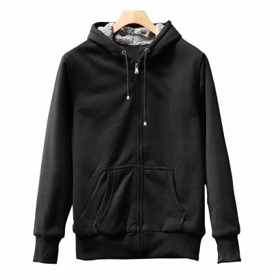 China Wholesale custom anti-shrink streetwear couples blank men's sherpa fleece sweatshirt zip up hoodies with no labels for sale