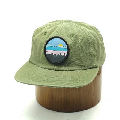 China Custom Flat Brim Snap Back Snap Back 6 Panel Unstructured Cap COMMON for sale