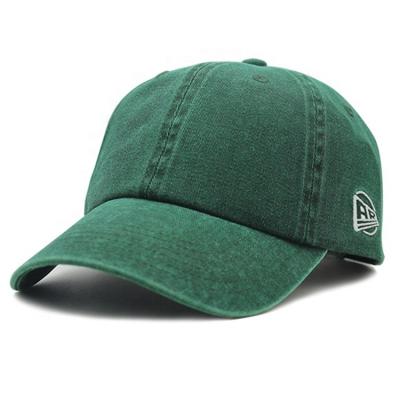 China D&Z JOINT Wholesale Custom Destroy Washed Green Male Size Denim Dad Hat for sale