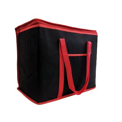 China Extra Large Waterproof Folding Tote Food Delivery Bag Grocery Shopping Bag Thermal Insulated Cooler Bag for sale