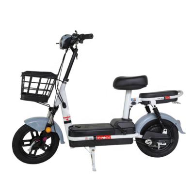 China High Carton Steel Electric Bikes For Adults Two Wheels / Electric Bicycle With Pedals Lead Acid Battery 350W for sale