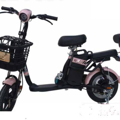 China High Carton China Manufacturer Steel Lead Acid Battery Electric Bike Adult Electric Moped Bicycle With Pedals for sale