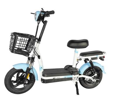 China Hot Sale High Carbon Steel Two Wheel Electric Bicycle With 350W Adult Leisure Electric Scooter for sale