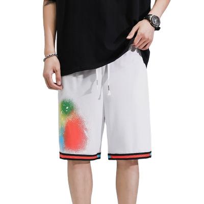 China Anti-wrinkle spring/summer 2022 new knit sports shorts fashion and comfortable casual wide leg fitness beach pants men's shorts for sale